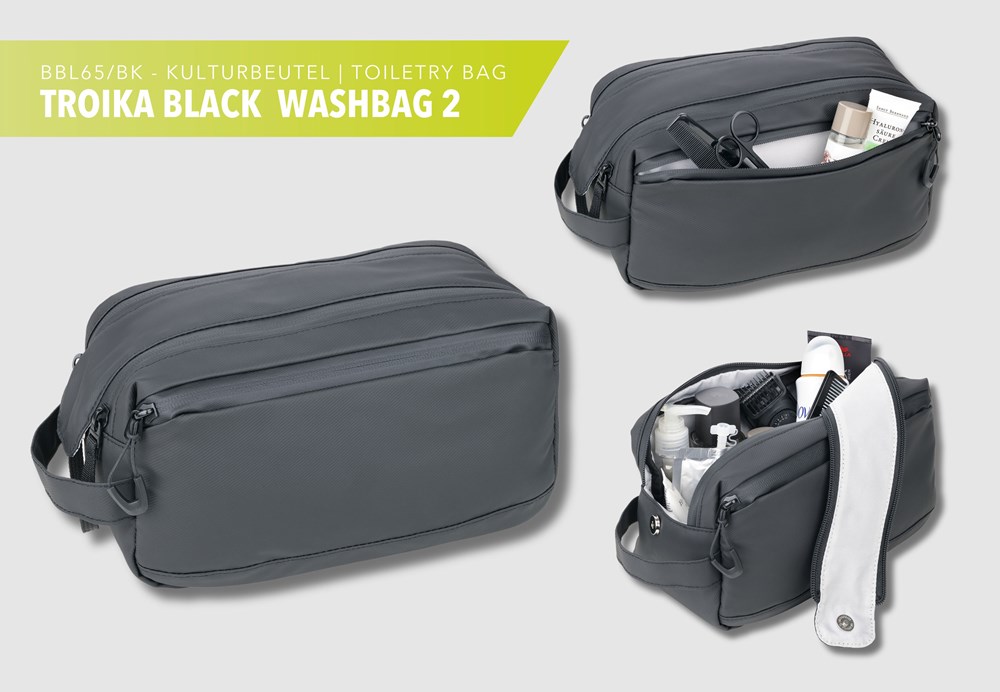 TROIKA Kulturbeutel TROIKA BLACK WASHBAG 2 TROIKA Kulturbeutel TROIKA BLACK WASHBAG 2
