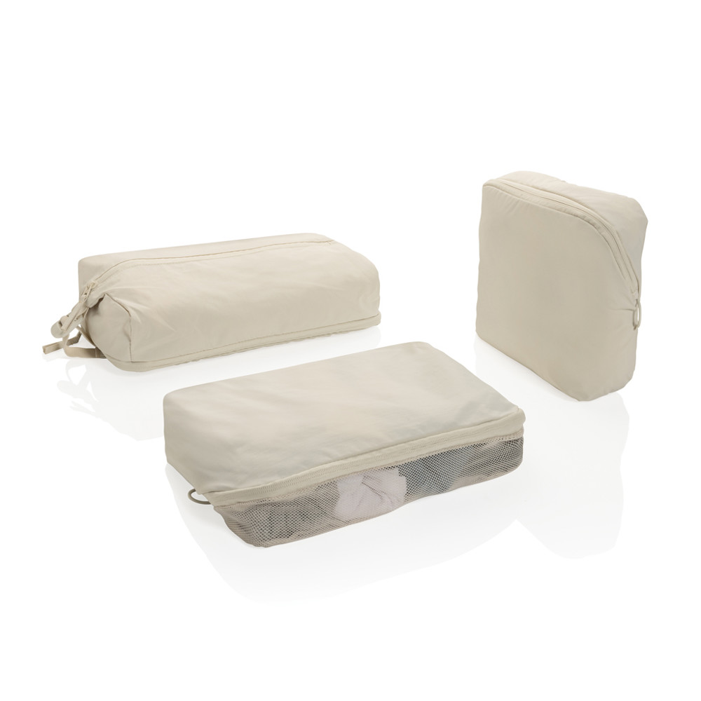 KENTO URBAN Packing Cube Set aus RCS recyceltem Nylon - beige (± PMS 2330C)