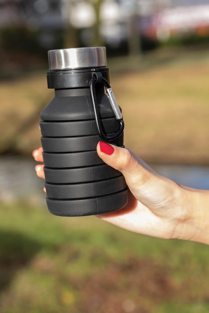 Auslaufgeschützte faltbare Silikonflasche Auslaufgeschützte faltbare Silikonflasche