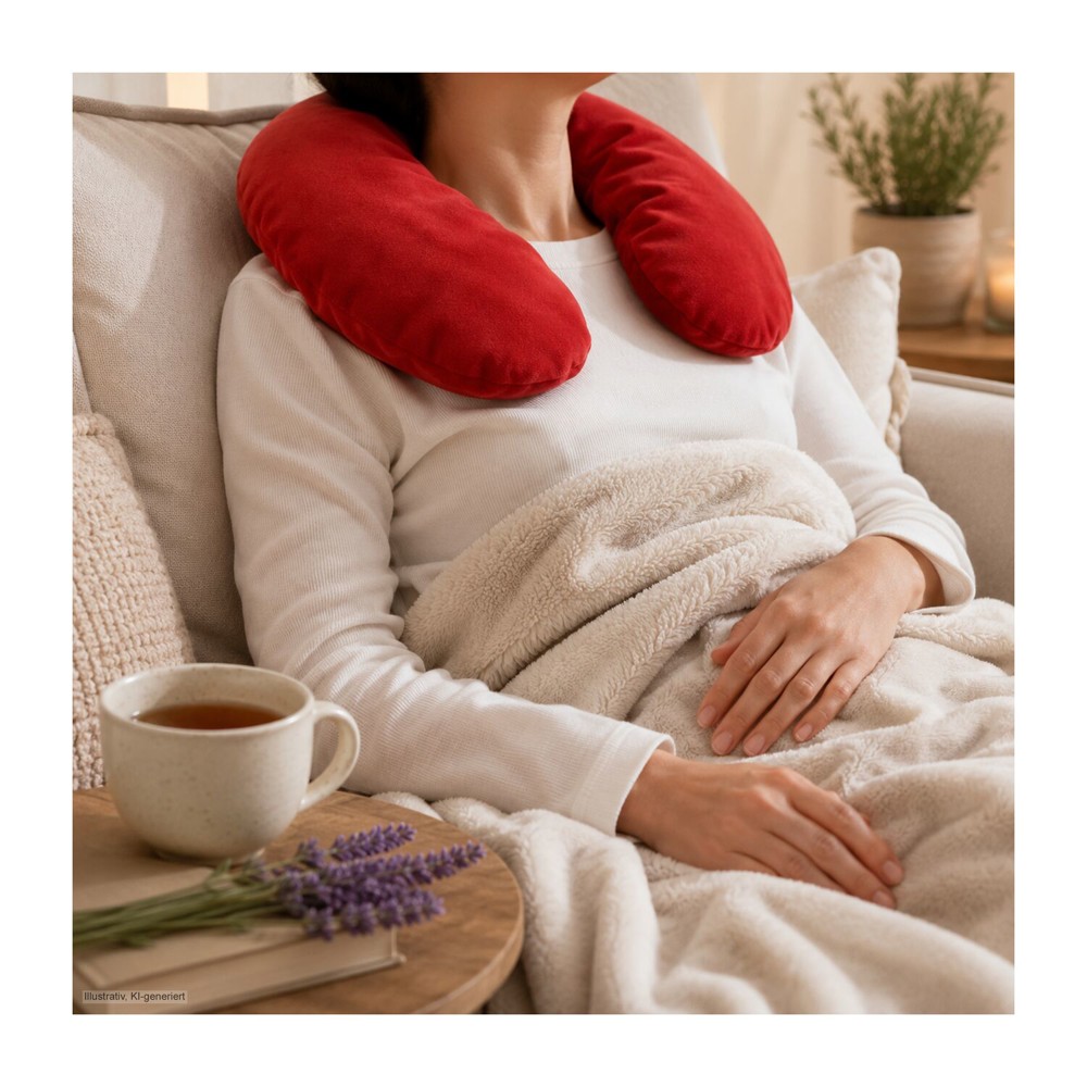 Nackenhörnchen Körnerkissen Relax rot