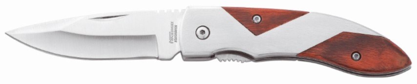 Metmaxx® Outdoormesser "CrossWood" silber