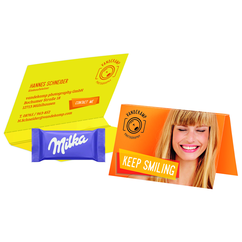 Werbekarte Visitenkartenformat, Milka