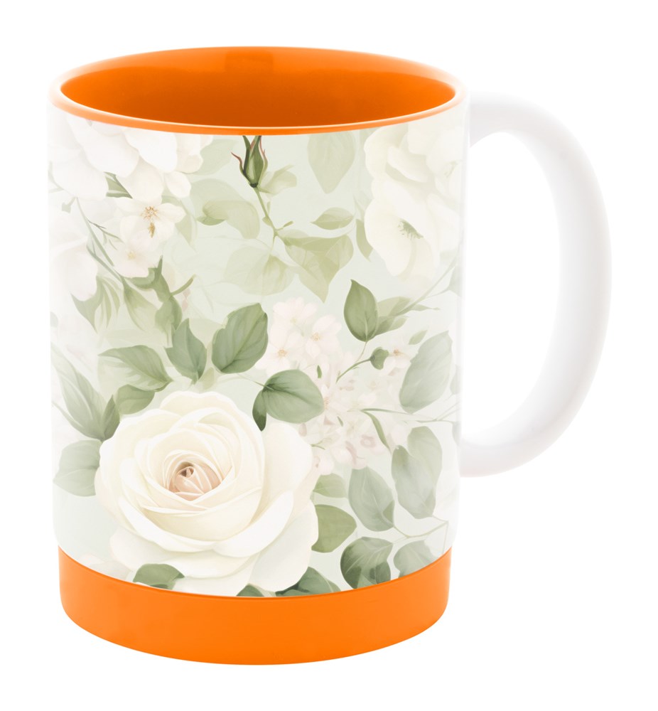 MultiColour Plus - Sublimationstasse - orange/weiß