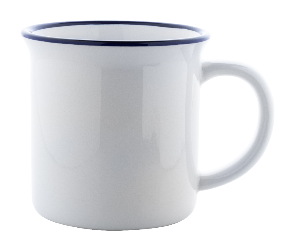 Woodstock Subo - Vintage Sublimationstasse - blau/weiß