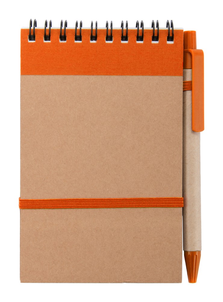 Platanus A6 - Notizblock - orange/natur