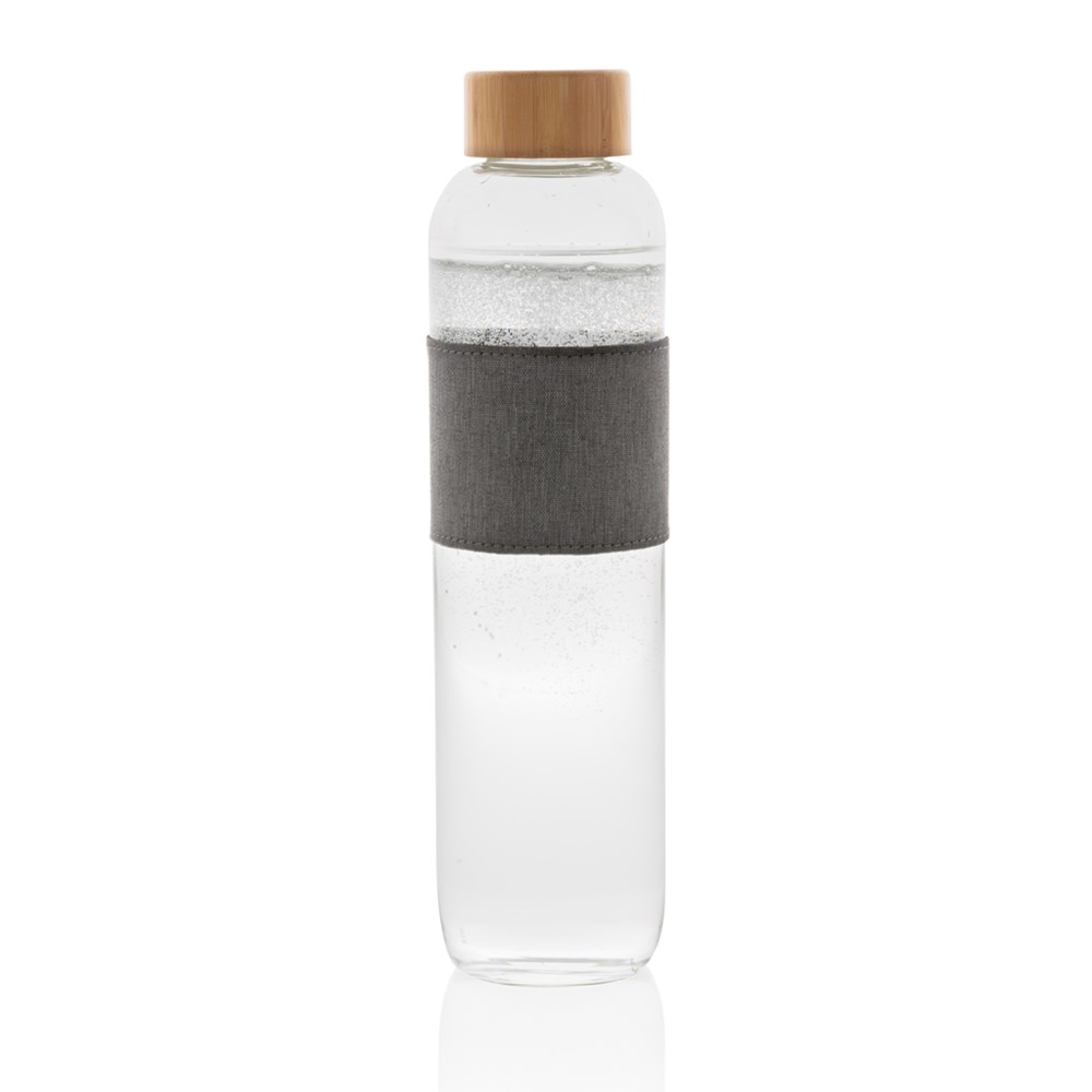 Impact Borosilikat-Glasflasche mit Bambusdeckel Impact Borosilikat-Glasflasche mit Bambusdeckel