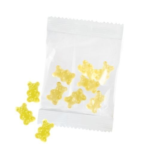 Unifarbene Premium-Bärchen 20 g, kompostierbare Tütchen, Zitrone