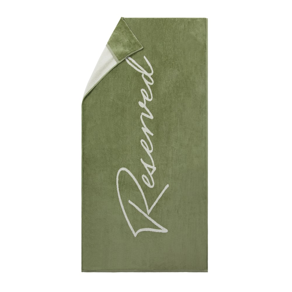 VINGA Liegestuhl-Tuch 450gr/m² - grün, beige (± PMS 17-0115 TPG/ ± PMS 11-0606 TCX)