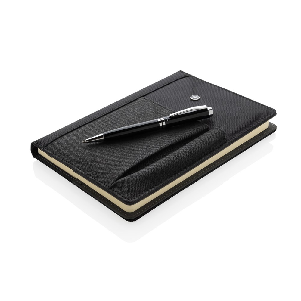 Notizbuch und Stift