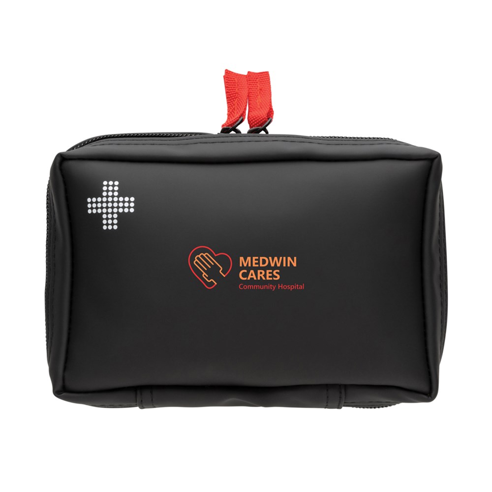 Erste-Hilfe-Set in RCS recycelter Nubuk-PU Tasche