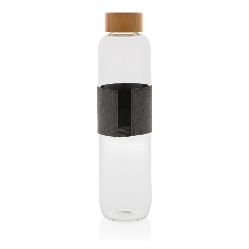 Impact Borosilikat-Glasflasche mit Bambusdeckel Impact Borosilikat-Glasflasche mit Bambusdeckel