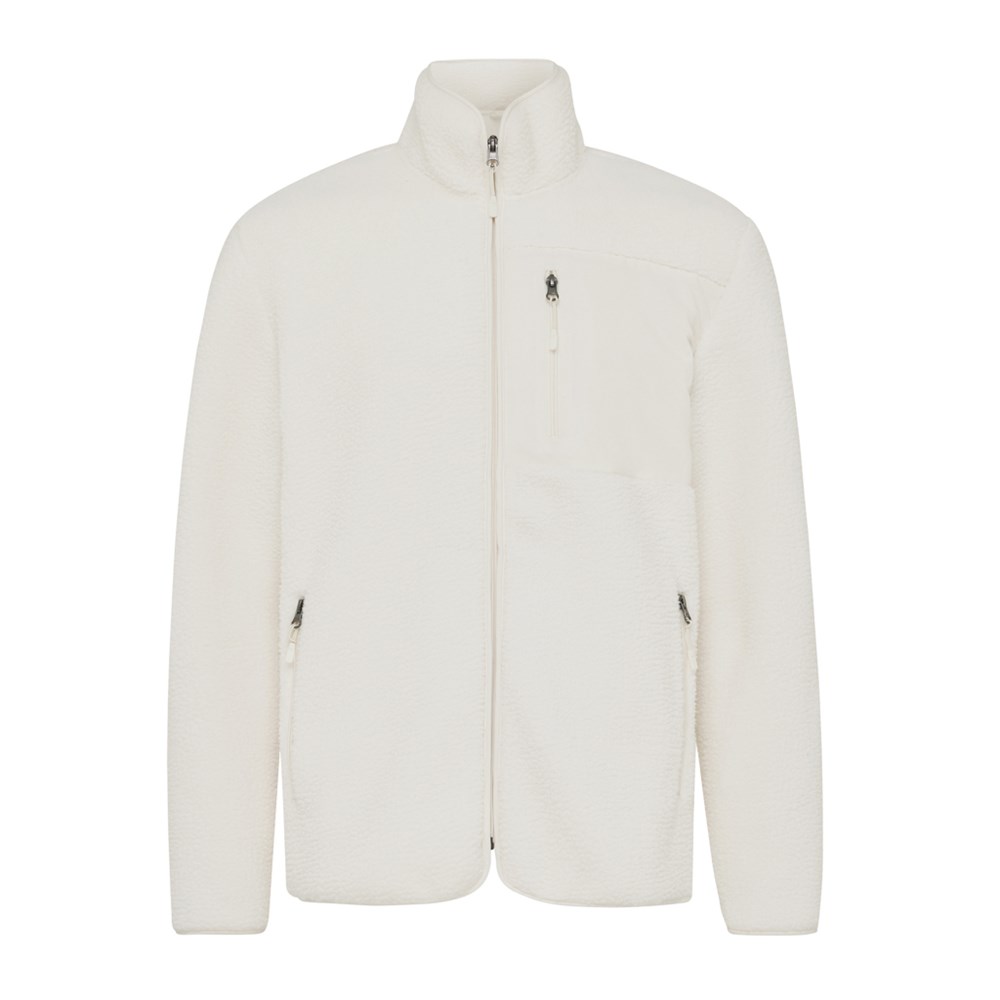 IQONIQ Diran Fleecejacke aus recyceltem Polyesterflor - neutral (± PMS 11-0701 TCX)