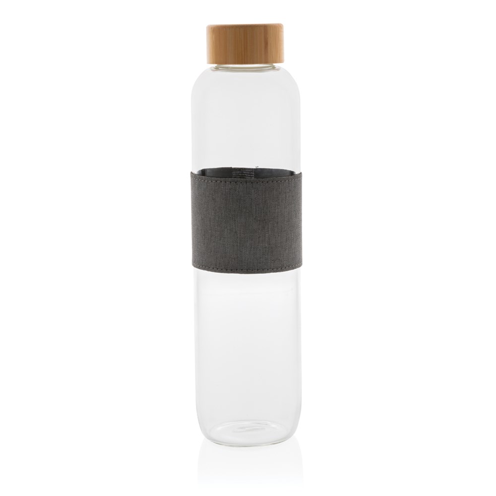 Impact Borosilikat-Glasflasche mit Bambusdeckel Impact Borosilikat-Glasflasche mit Bambusdeckel