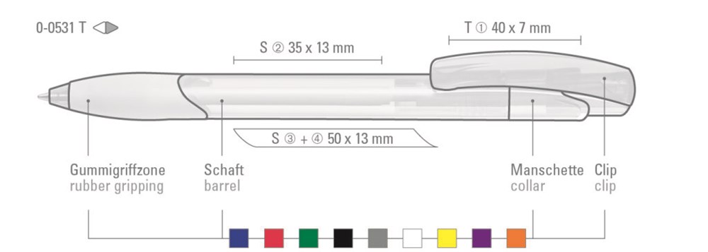 OMEGA grip transparent, grün