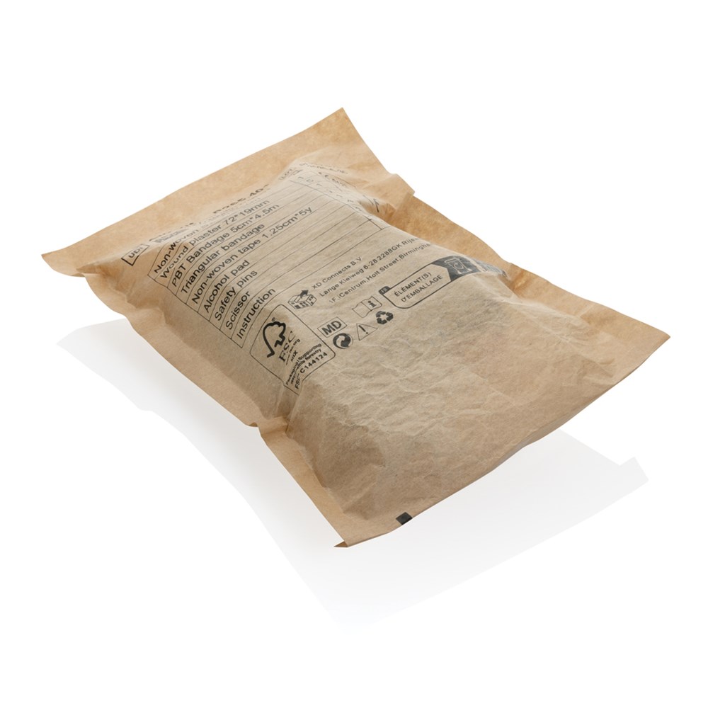 Kleines Erste-Hilfe-Set in RCS recycelter Nubuk-PU Tasche Kleines Erste-Hilfe-Set in RCS recycelter Nubuk-PU Tasche