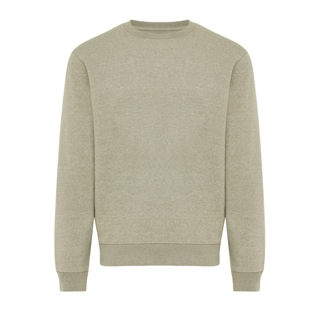 IQONIQ Torla Rundhals-Pullover aus recycelter Baumwolle - light heather green (± PMS light heather green)