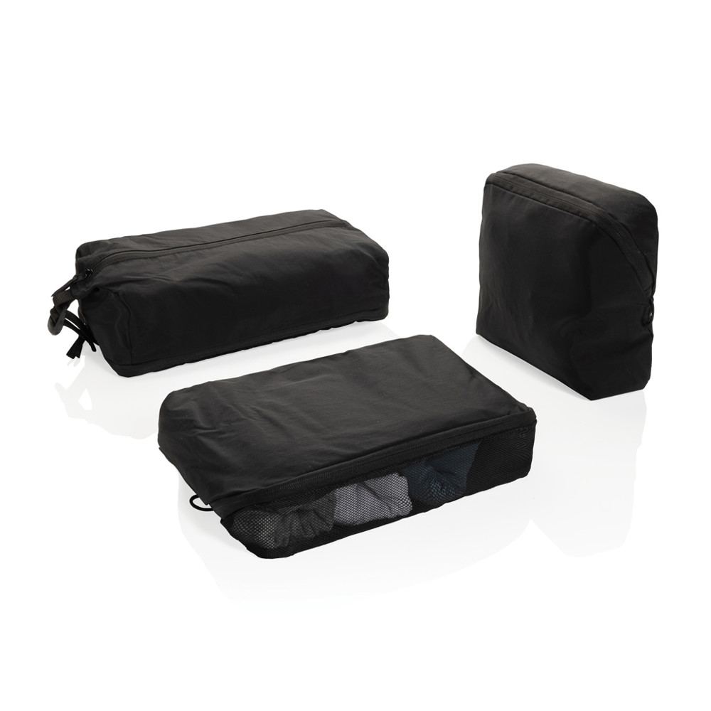 KENTO URBAN Packing Cube Set aus RCS recyceltem Nylon - schwarz (± PMS Black)