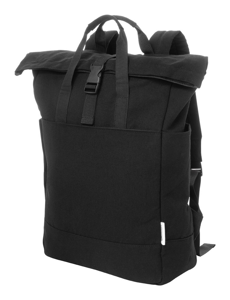 Rebyss Roll - Recycelten Canvas Rucksack - Schwarz